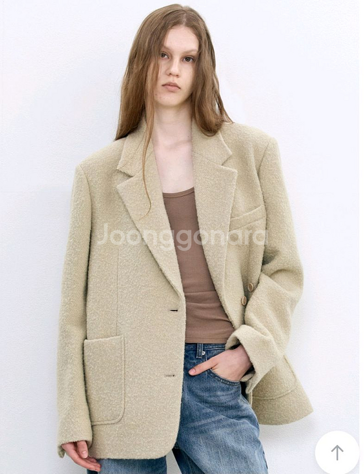 인사일런스우먼 윈터 부클 투웨이 자켓 BEIGE 스몰--0