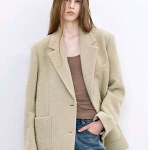 인사일런스우먼 윈터 부클 투웨이 자켓 BEIGE 스몰