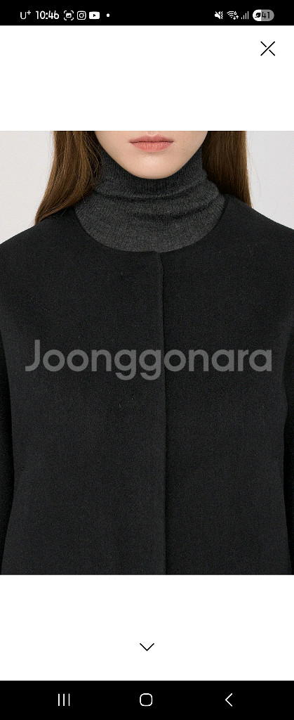 한섬 더캐시미어 블렌드 핸드메이드 케이프 자켓 & 머플러--1