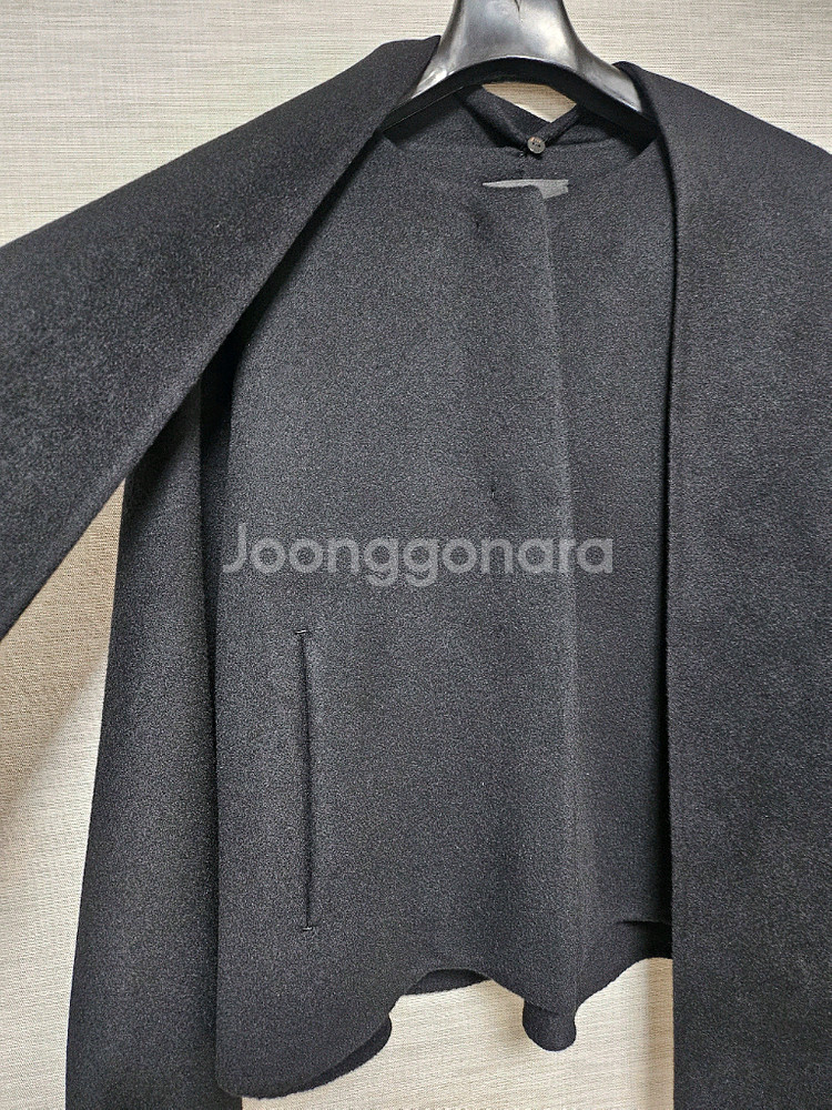 한섬 더캐시미어 블렌드 핸드메이드 케이프 자켓 & 머플러--6