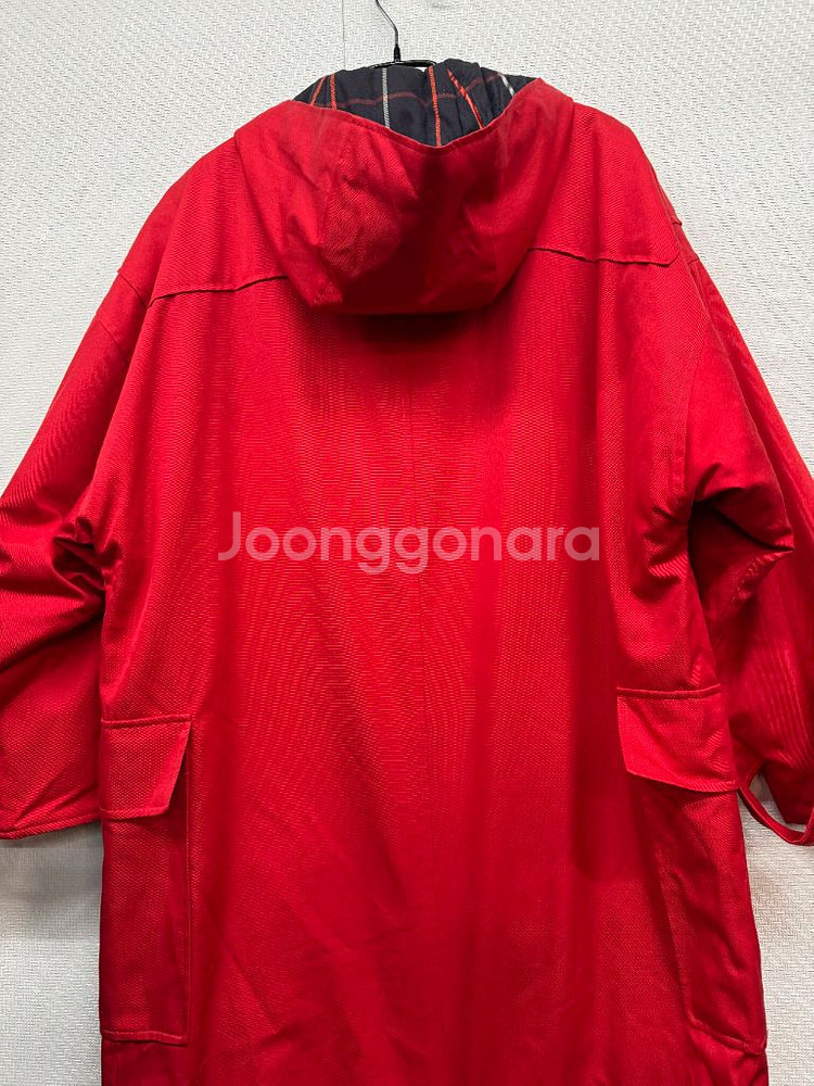 버버리 레드 후드 코트 (66~77)--3