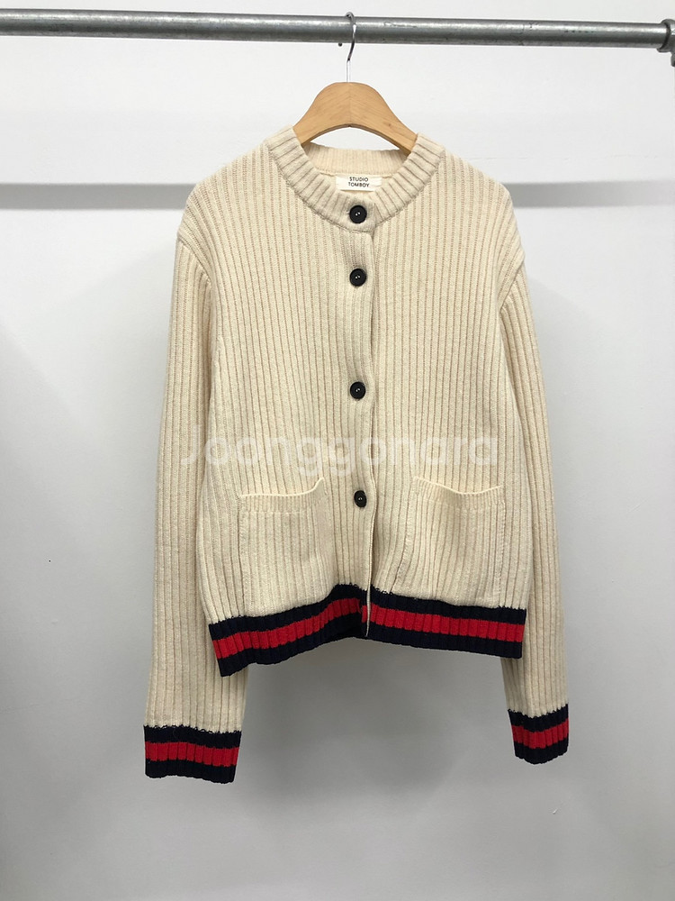 스튜디오톰보이 컬러 콜지 울 가디건 F--0