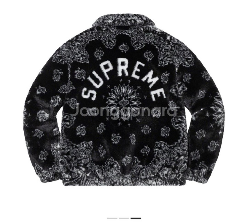 슈프림 반다나 퍼자켓--0