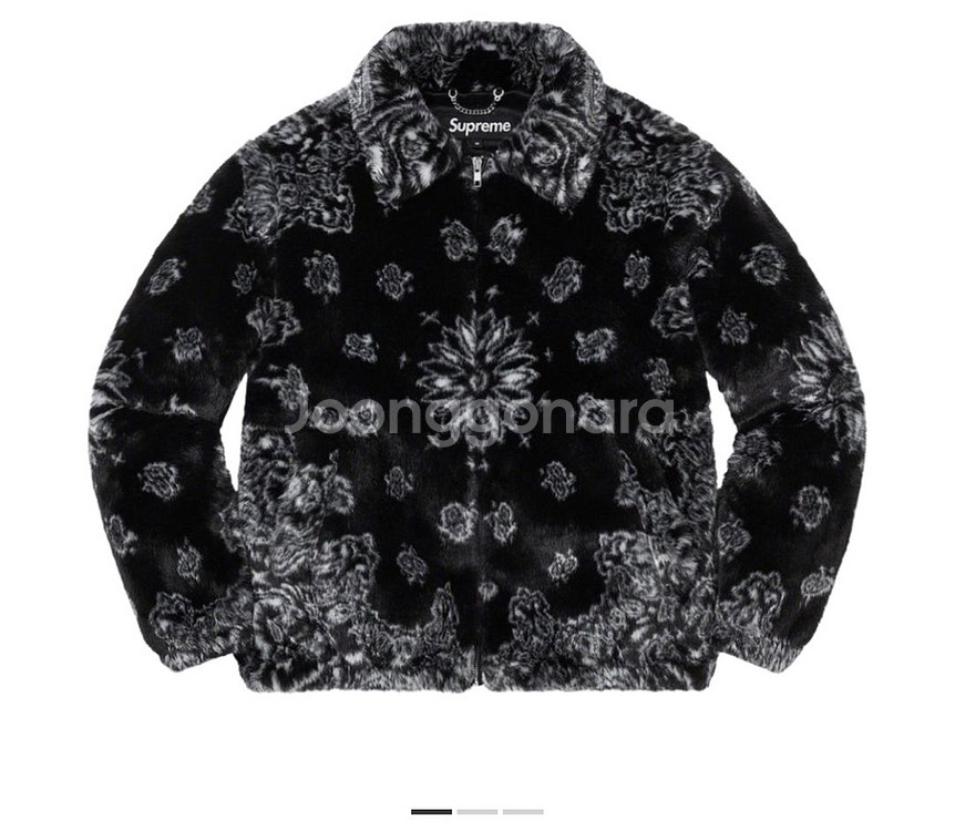슈프림 반다나 퍼자켓--1