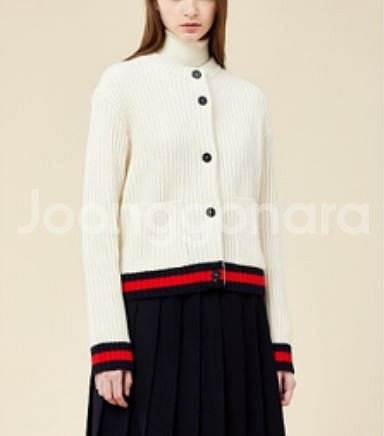 스튜디오톰보이 컬러 콜지 울 가디건 F--5