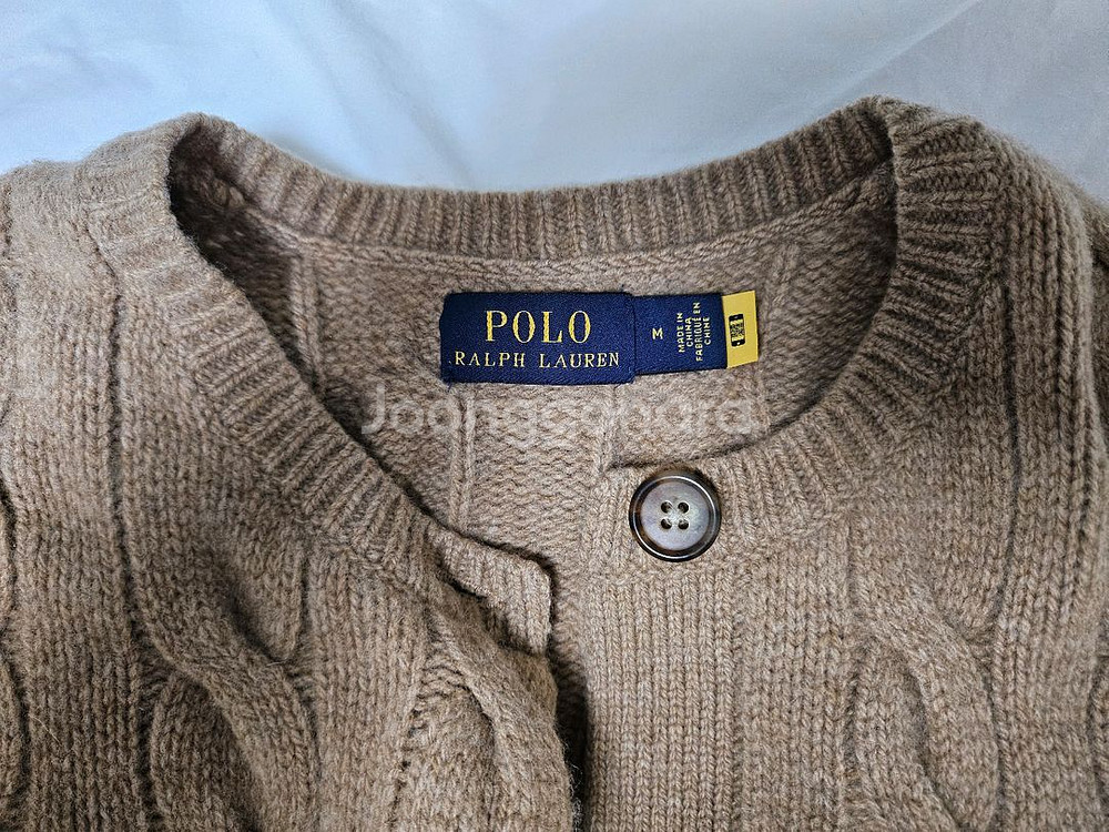 폴로 랄프로렌 여성 케이블니트 울 캐시미어 가디건--5