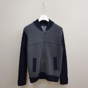 한섬 타임 니트 블루종 자켓 100사이즈