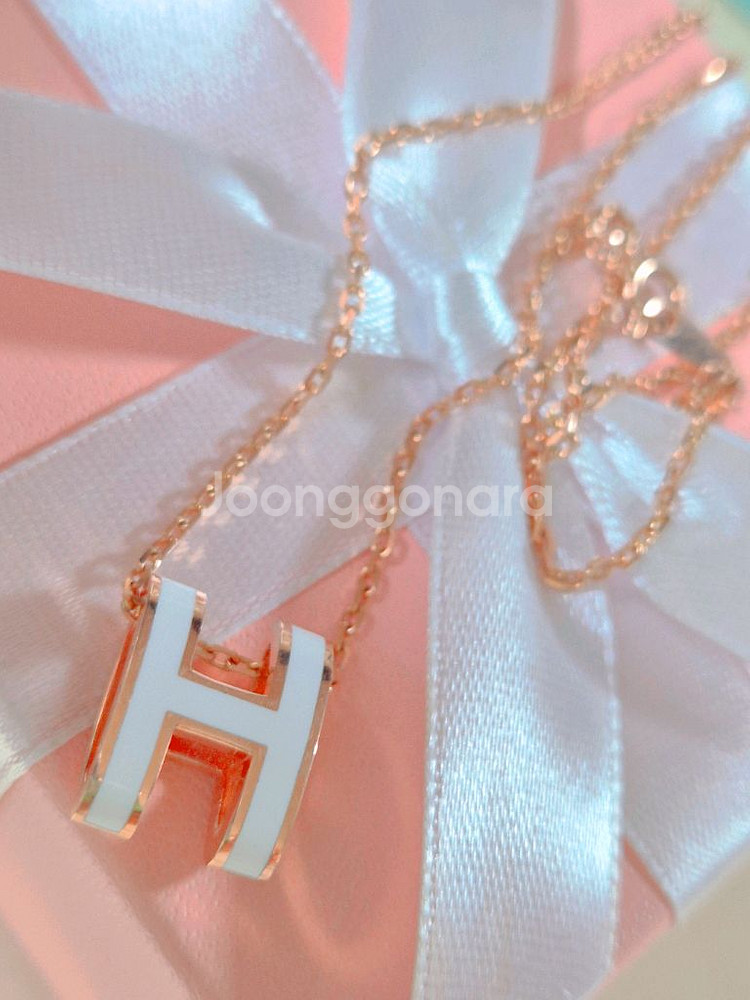 14k핑크골드 목걸이--0