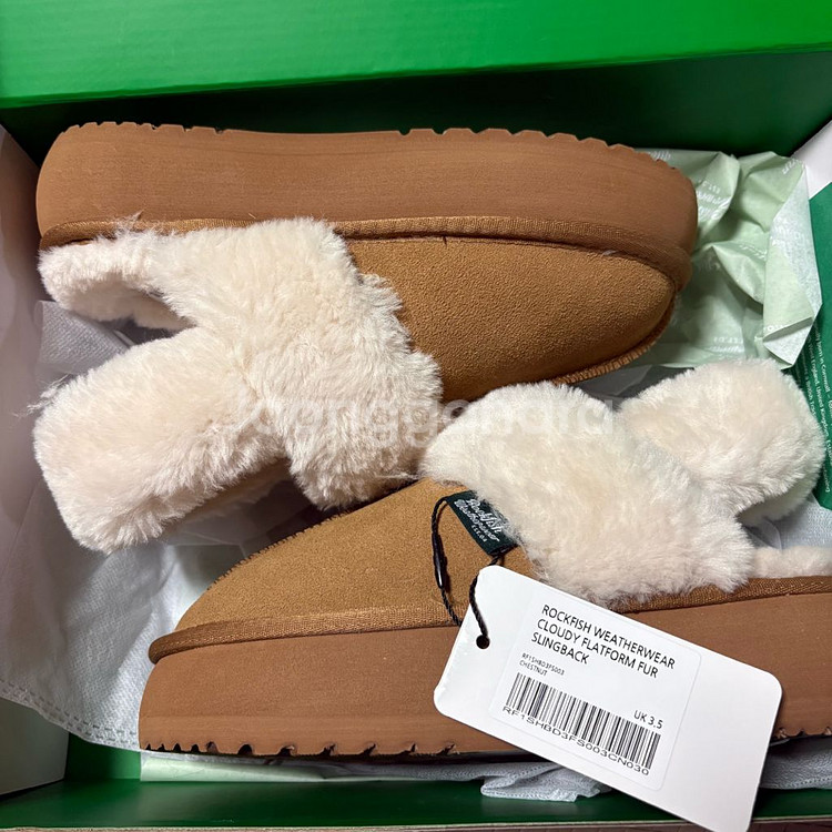 락피쉬웨어웨더 클라우디 플랫폼 퍼 슬링백 uk3.5 미--6