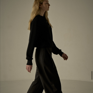 파사드패턴 코튼 라운드 팬츠