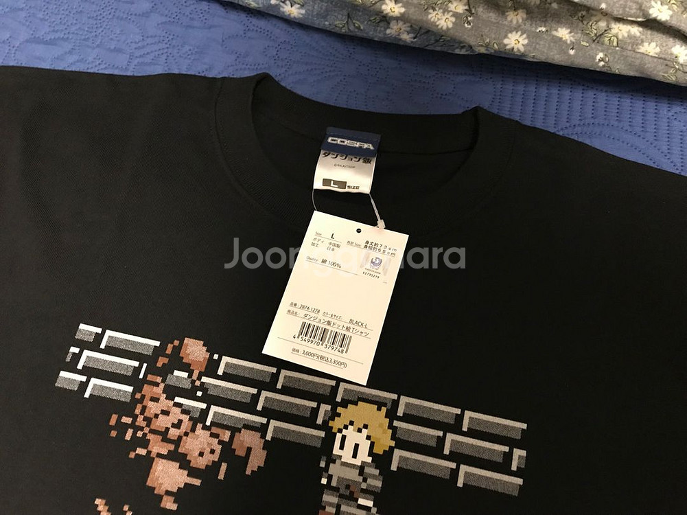 코스파 COSPA 만화 던전밥 픽셀 아트 도트 게임 반팔 티셔츠 L 사이즈 미사용 새상품--3