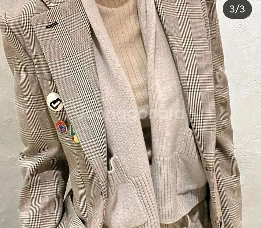 부루하하 브루하하 울 캐시미어 가디건--1