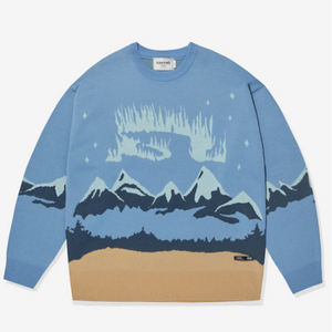 스카이블루 오버핏 맨투맨L사이즈