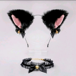 캐릭터 코스프레 세트 (귀+손바닥+목걸이)