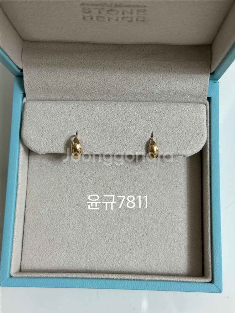 14k 골드 원터치 링귀걸이--0