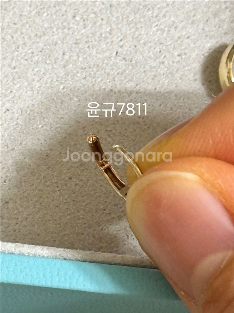 14k 골드 원터치 링귀걸이--4