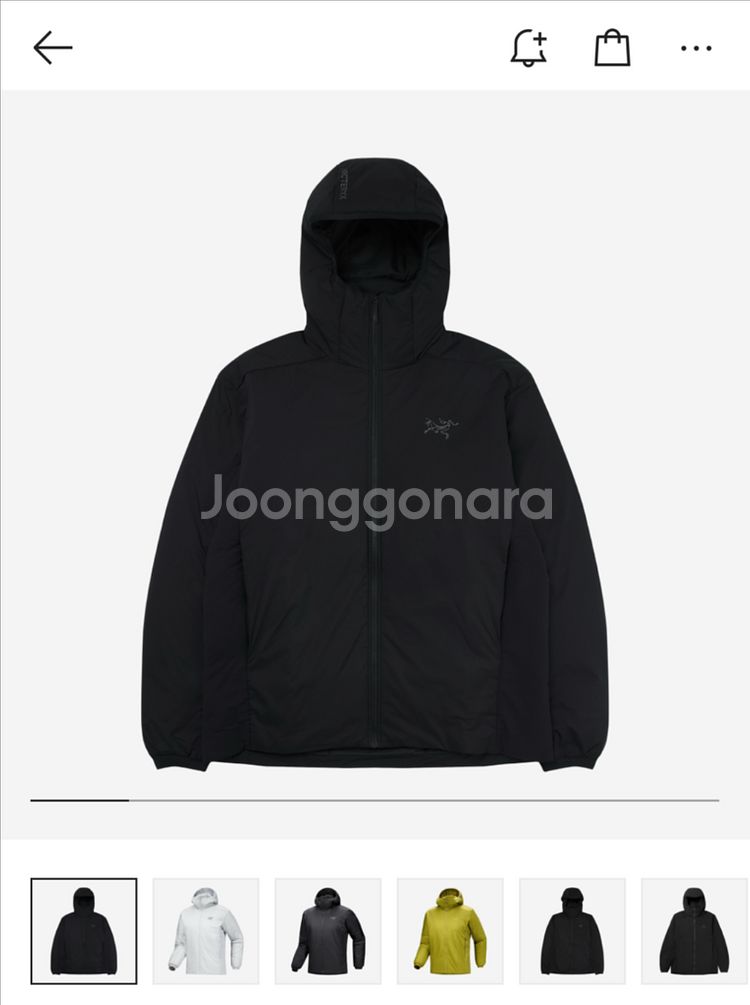 아크테릭스 아톰 SV 후디 블랙--0