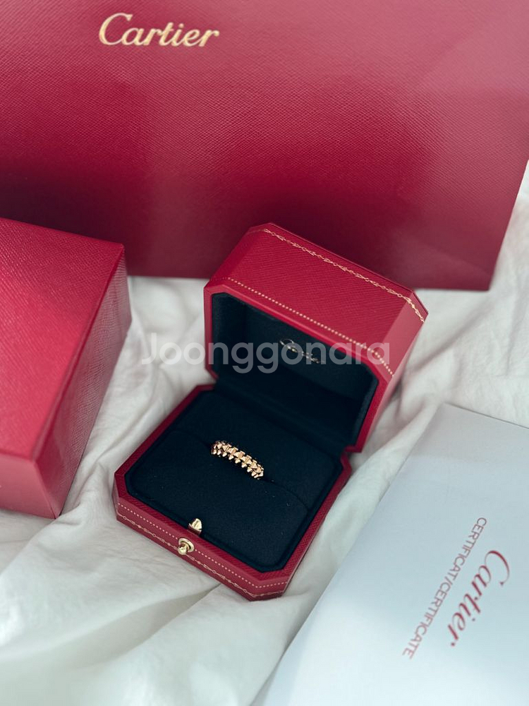까르띠에 클래쉬 드 링 52호 로즈골드--1