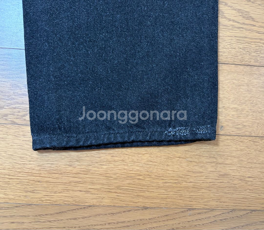 러프사이드 드레이프 데님 팬츠 블랙 리퍼브 새상품 1사이즈--2