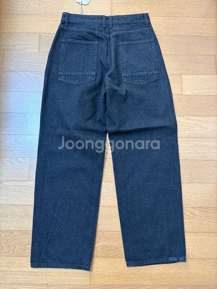 러프사이드 드레이프 데님 팬츠 블랙 리퍼브 새상품 1사이즈--1