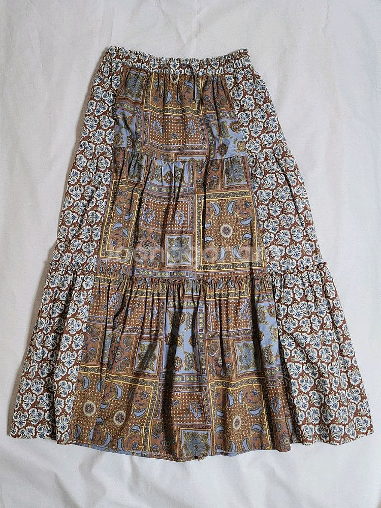 써스데이아일랜드 플로럴 패턴 롱스커트 S--2