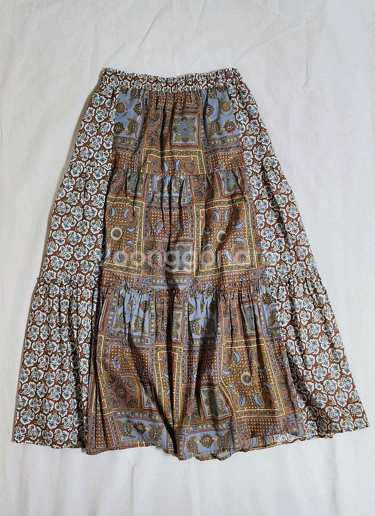 써스데이아일랜드 플로럴 패턴 롱스커트 S--3