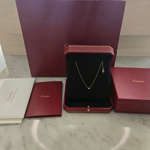 까르띠에 다무르 미니 xs 화이트골드 목걸이(4cm 길이 연장 완료)