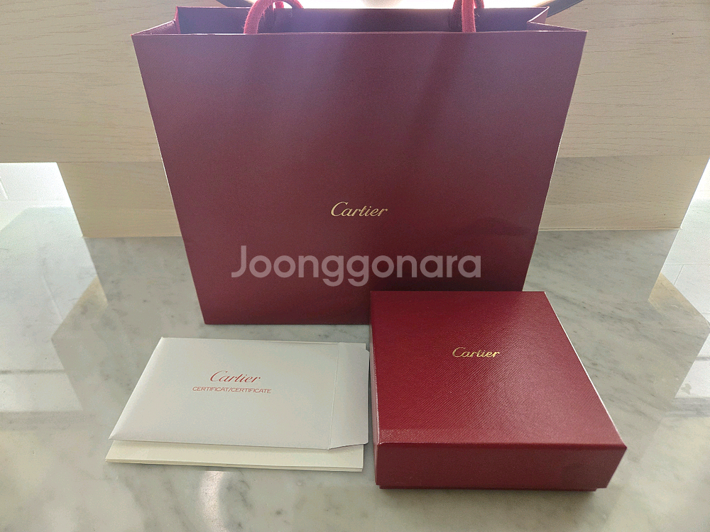 까르띠에 다무르 미니 xs 화이트골드 목걸이(4cm 길이 연장 완료)--3