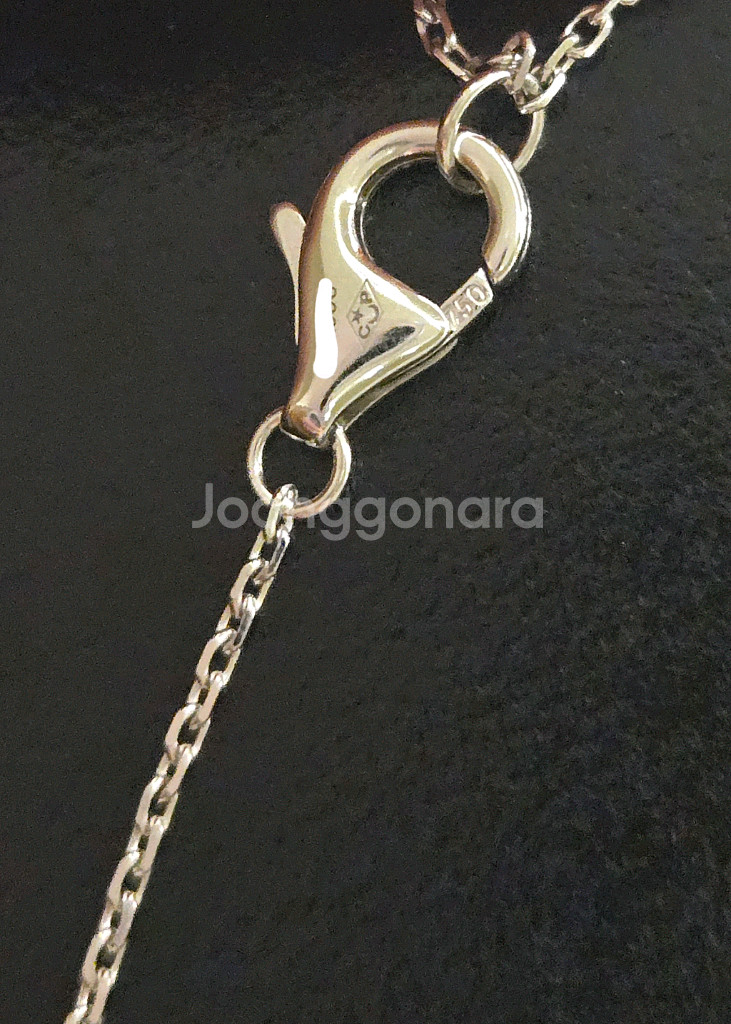 까르띠에 다무르 미니 xs 화이트골드 목걸이(4cm 길이 연장 완료)--7