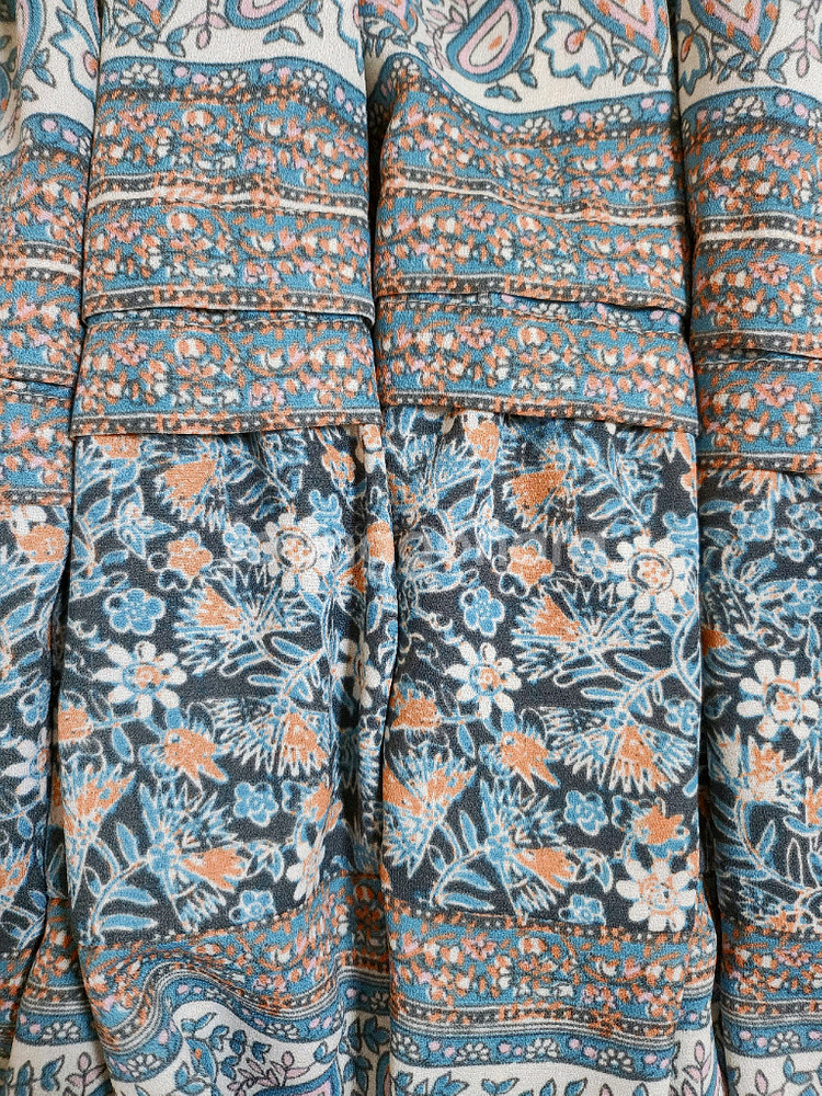 써스데이아일랜드 플로럴 패턴 롱 원피스 S--2