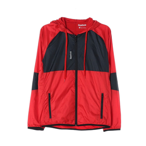 [M]리복 레드 배색 바람막이 후드 집업 재킷 점퍼