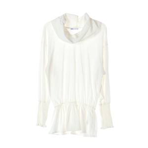 [S]자라 아이보리 터틀넥 긴팔 롱 블라우스