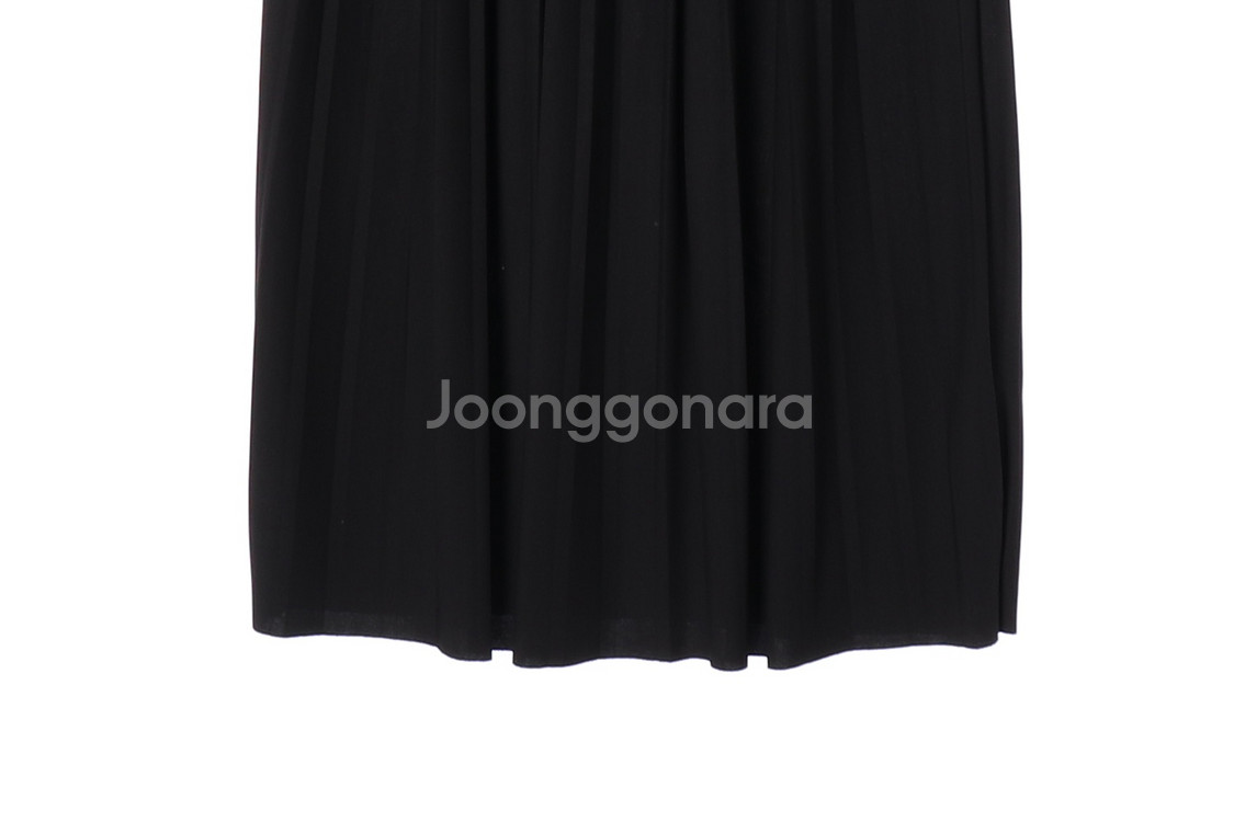 [M]자라 블랙 레이스 배색 긴팔 롱 튜닉원피스 드레스--3