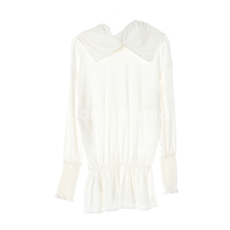 [S]자라 아이보리 터틀넥 긴팔 롱 블라우스--4