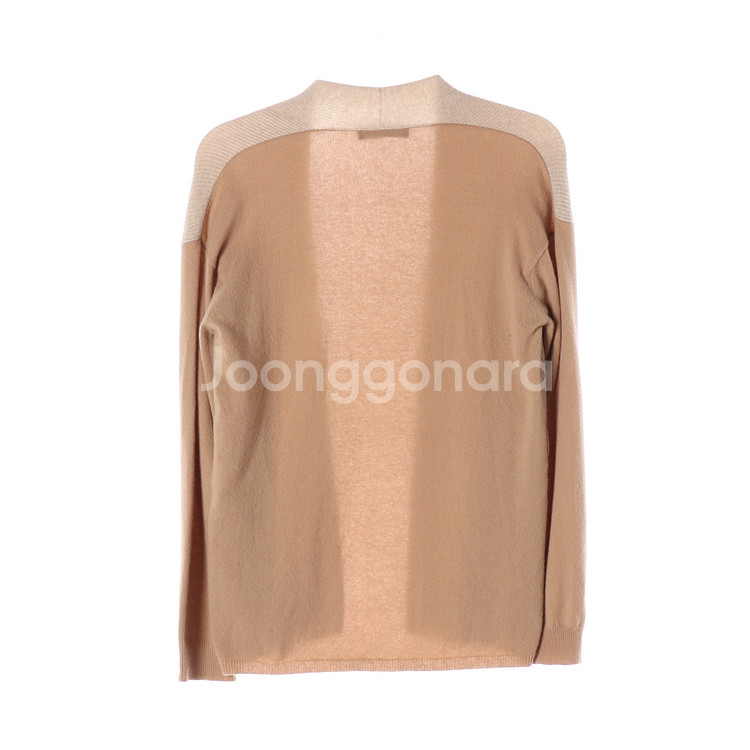 (정품)[S]막스마라 울캐미시어100% 베이지 골지 니트 가디건--4