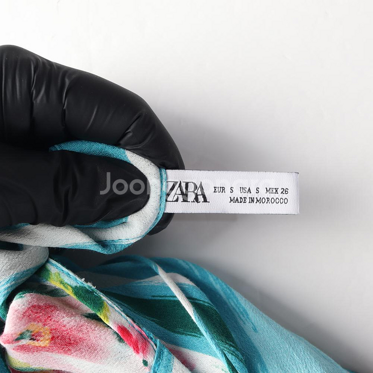 [S]자라 블루 플로럴 뷔스티에 롱 나시 원피스 슬립드레스--5