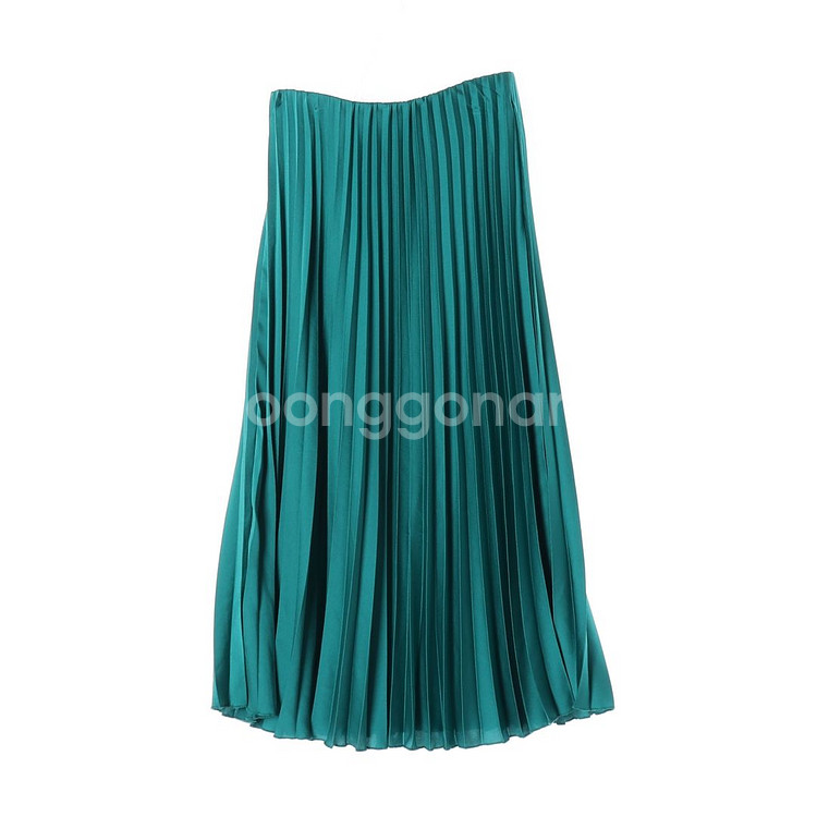 (새상품)[S]자라 그린 밴딩 롱 플리츠스커트 치마--4