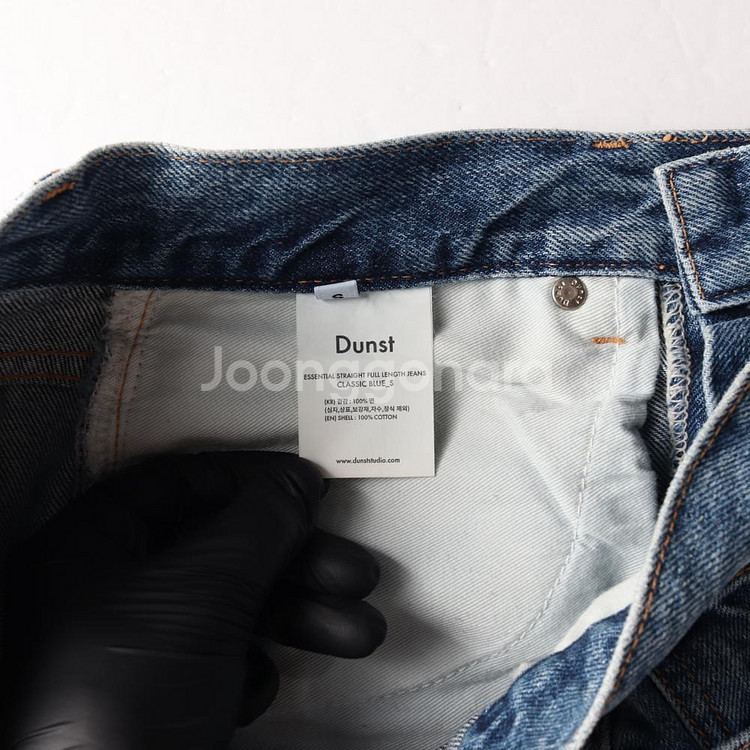 [S]던스트 중청 클래식블루 와이드 데님 진 청바지--6
