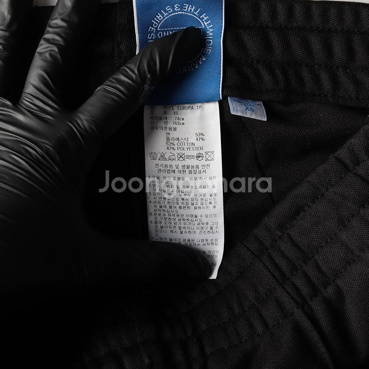 [XS]아디다스 블랙 슈퍼스타 유로파 트랙팬츠 트레이닝 바지--6