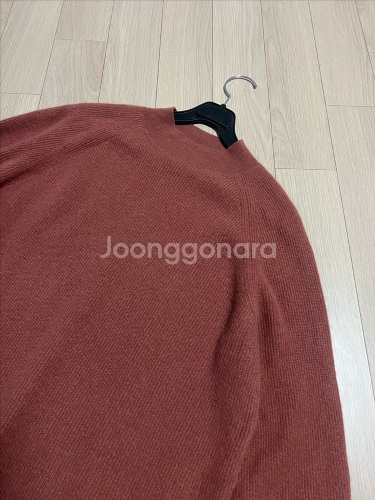 빈스 VINCE 캐시미어100% 반목 니트 모크넥 핑크브라운 스웨터--2