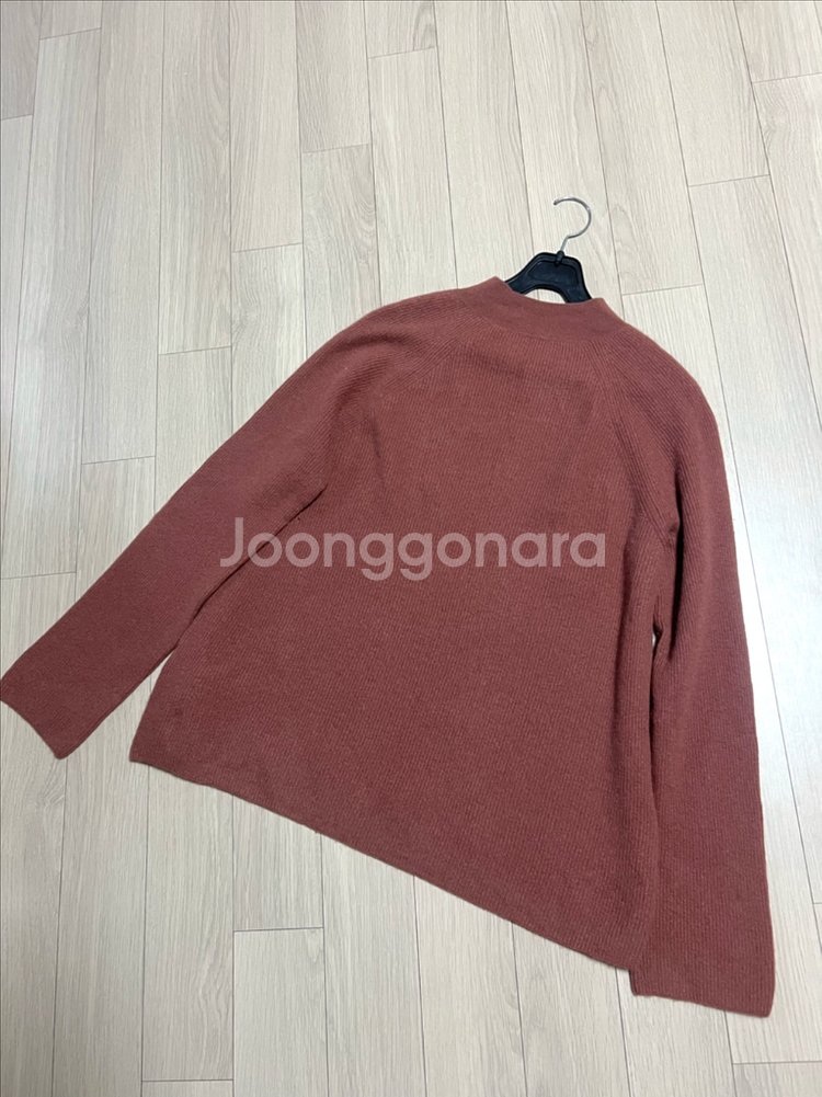 빈스 VINCE 캐시미어100% 반목 니트 모크넥 핑크브라운 스웨터--1