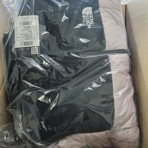 노스페이스 눕시 패딩 핑크블랙 m