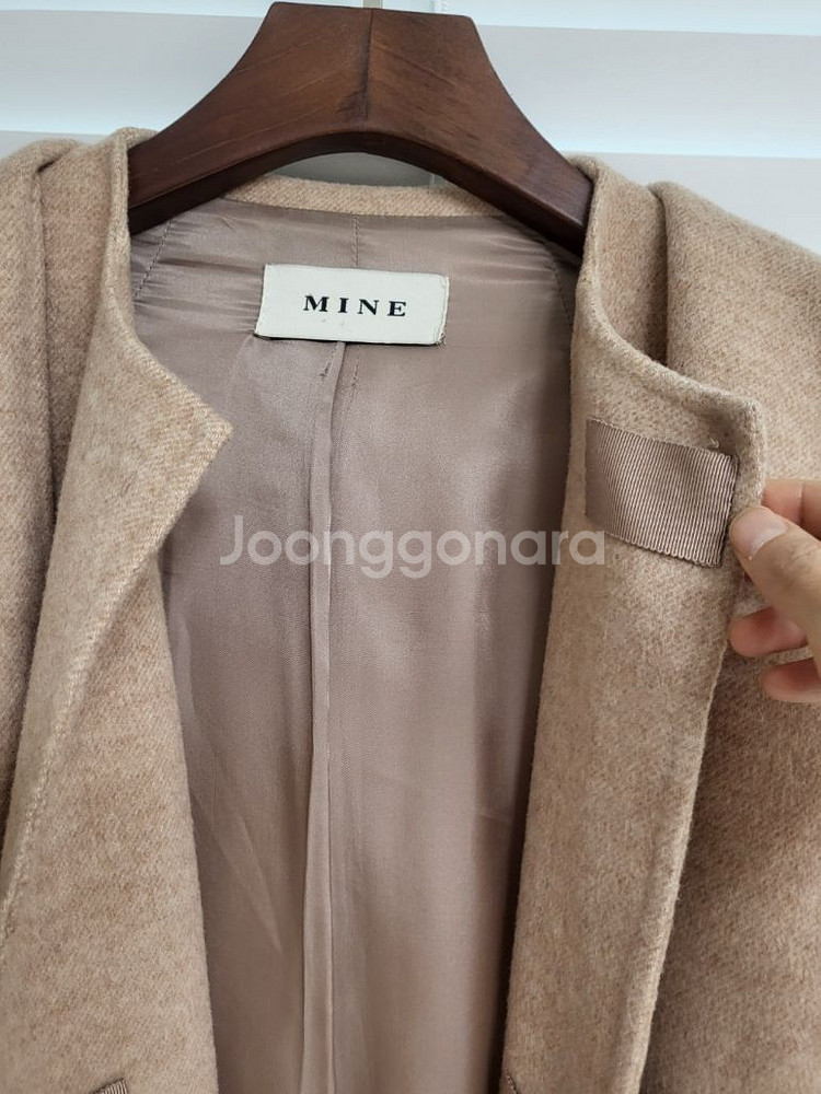 한섬 마인 핸드메이드 후드 코트--2