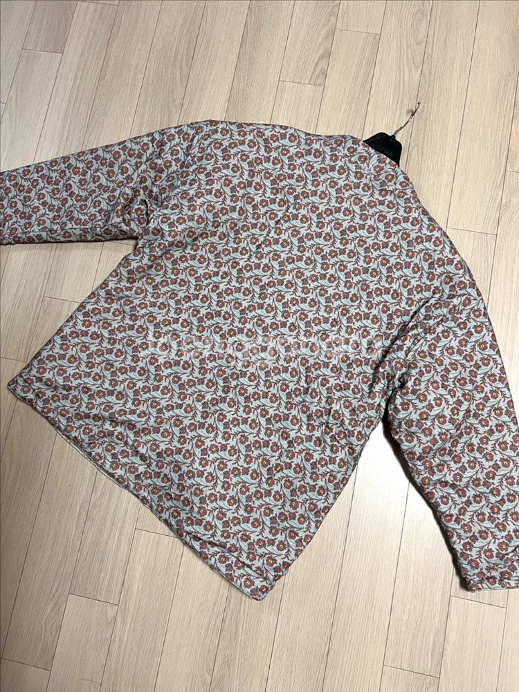 양면 누빔 퀼팅 랩 자켓 페이즐리 플라워 반다나 점퍼 기모노 솜패딩가디건--13