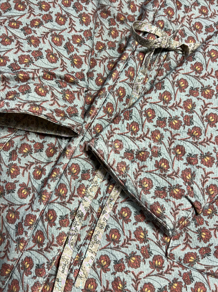 양면 누빔 퀼팅 랩 자켓 페이즐리 플라워 반다나 점퍼 기모노 솜패딩가디건--14