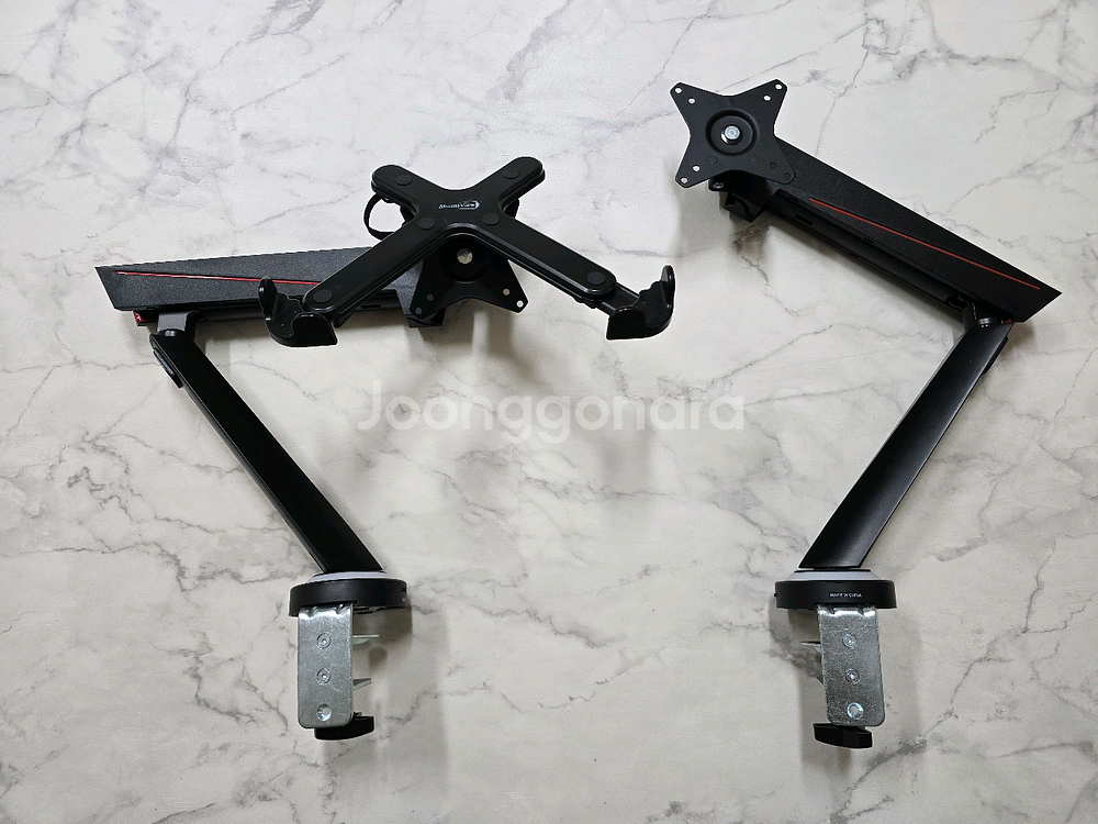 마운트뷰 싱글 모니터암(PRO RGB001) 2개--0