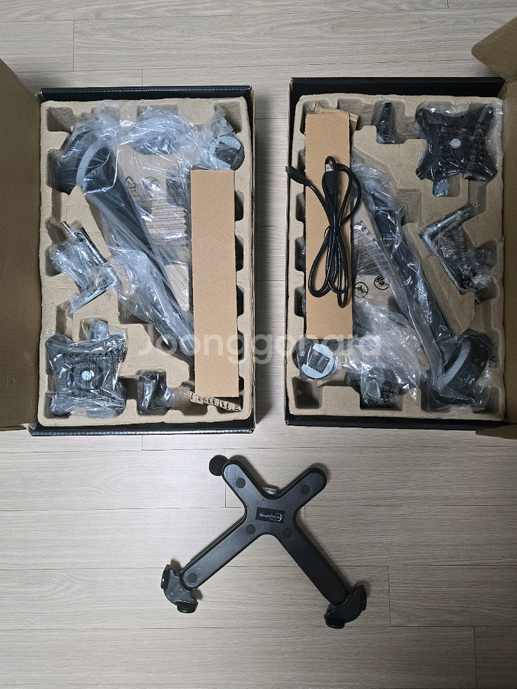 마운트뷰 싱글 모니터암(PRO RGB001) 2개--4