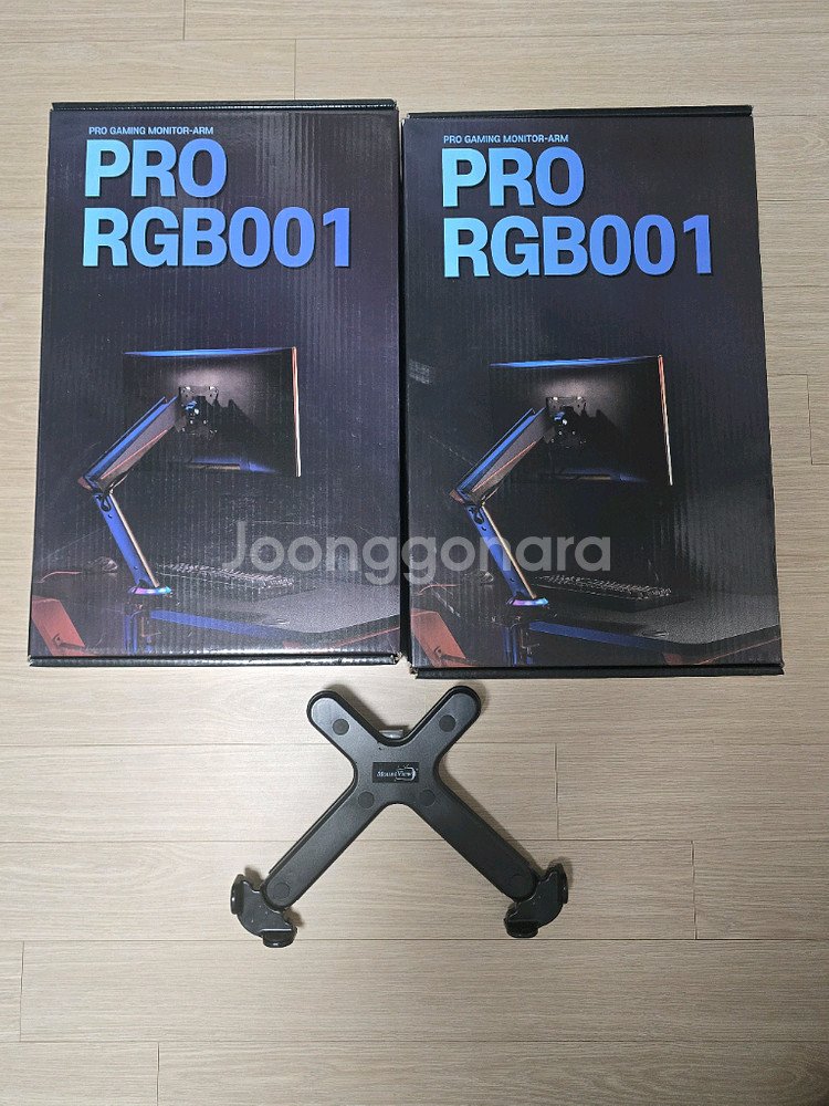 마운트뷰 싱글 모니터암(PRO RGB001) 2개--5