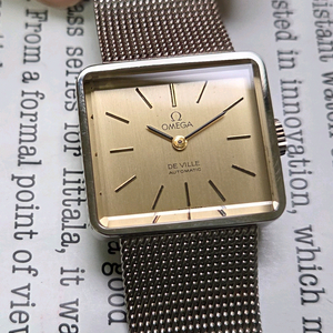 빈티지 오메가 드빌 사각탱크 샴골판 각유리 여성용 브레