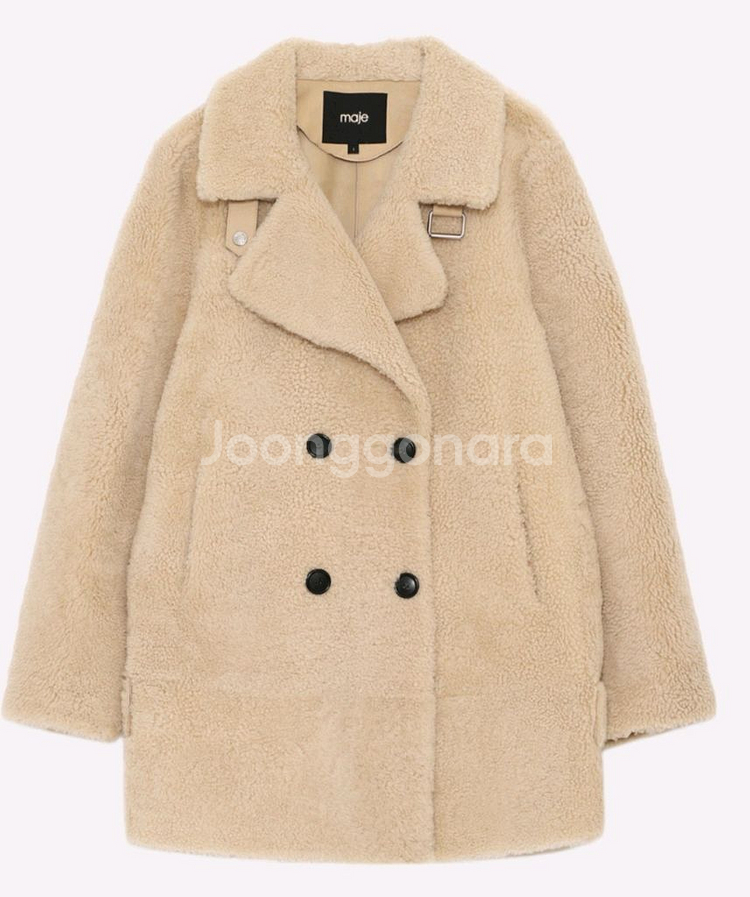 마쥬 컬리 무스탕 하프코트--0